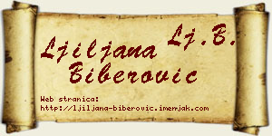 Ljiljana Biberović vizit kartica